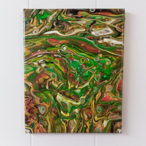 Handmade Abstract Acrylic Pour Painting